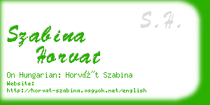 szabina horvat business card